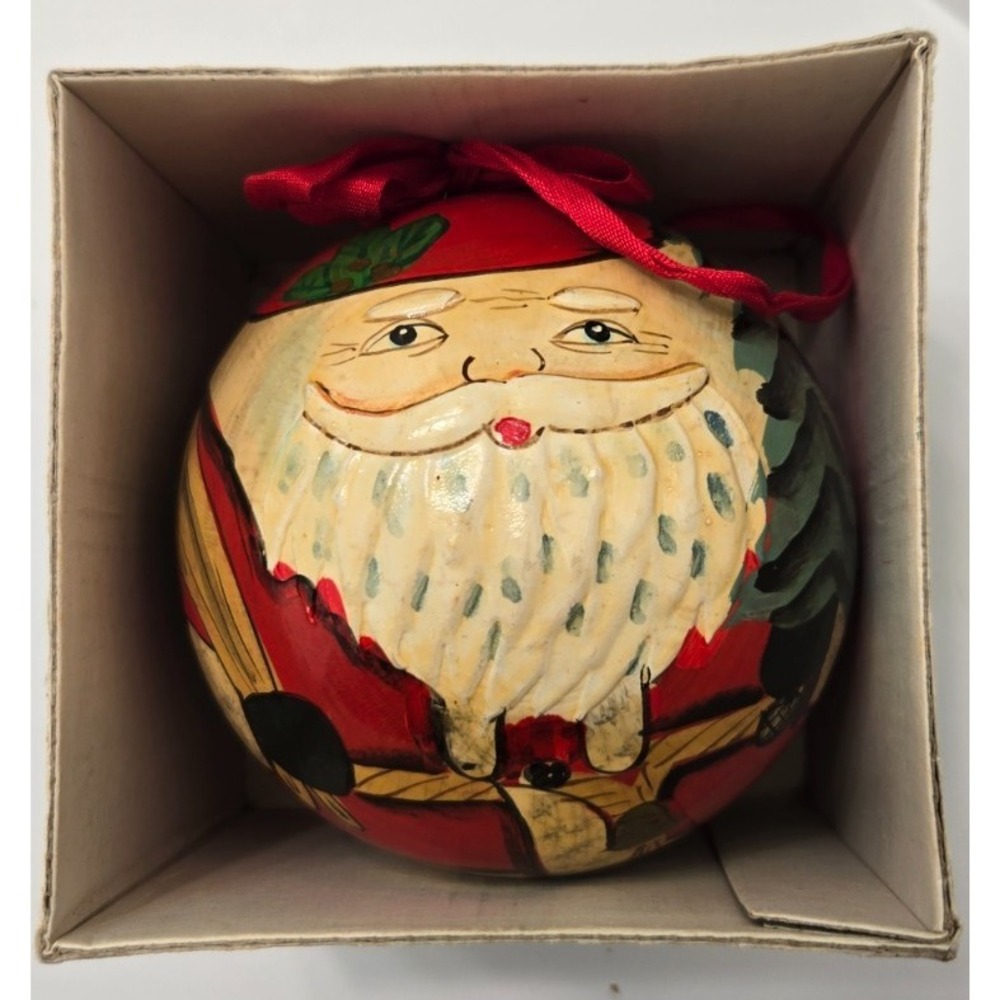 Kurt S. Adler Santa's World Wooden Nested Figures – 3 Pieces w/ Box Vintage